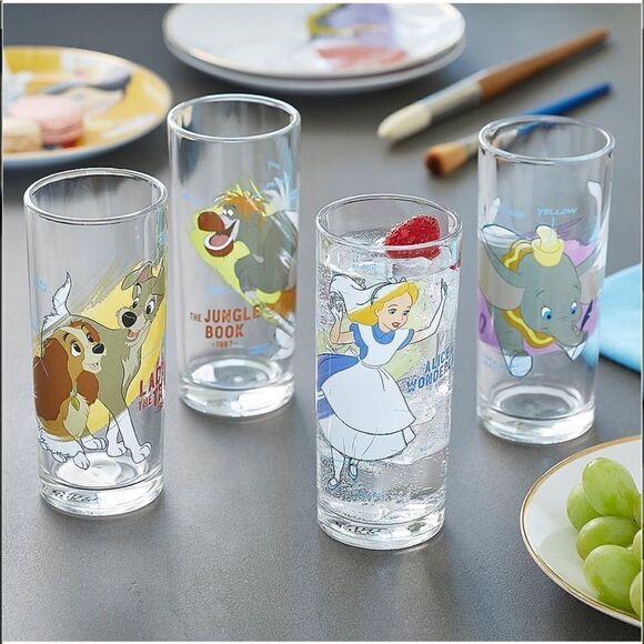 NIB DISNEY INK AND PAINT GLASS SET - Picture 1 of 3